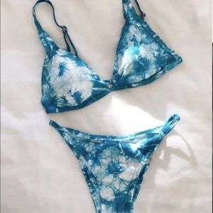 L*Space Blue Tie-Dye Bikini